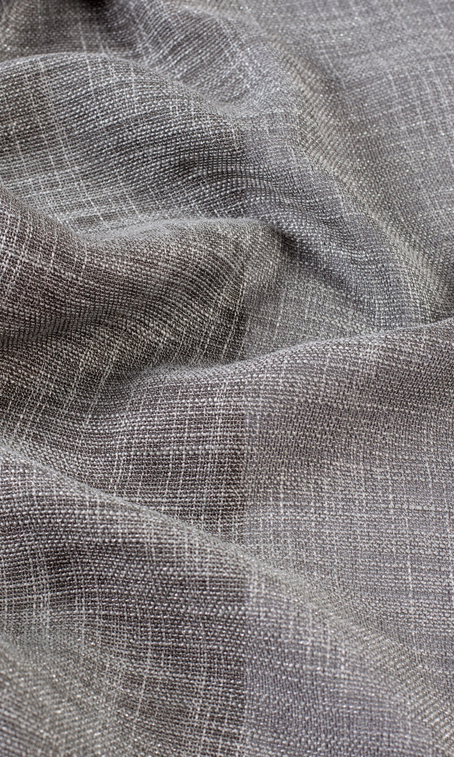 Textured Sheer Free Fabric Material Sample (Stone Gray)