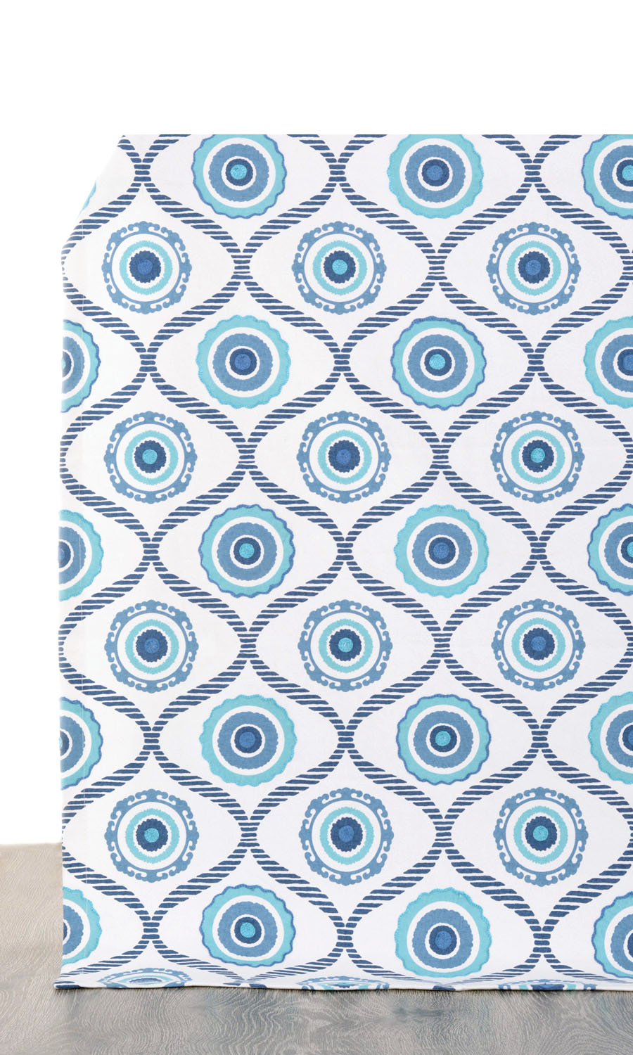 Printed Home Décor Fabric By the Metre (Blue/ White)