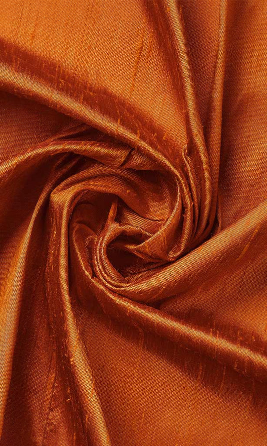 Orange Pure Silk Curtains I Handstitched And Shipped For Free I Custom Window Curtains