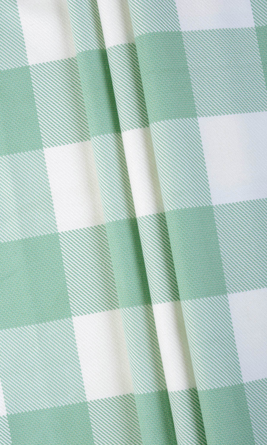 Buffalo Check Home Textile Fabric Material Sample (Aqua Blue/ Foam White)