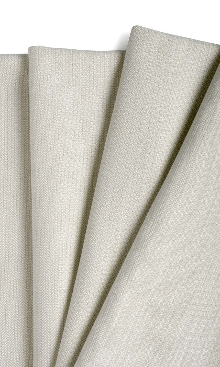 Herringbone Textured Home Textile Fabric Material By the Metre (Pale Grey)