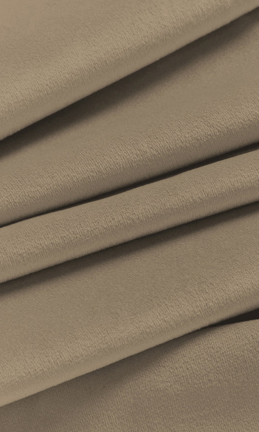 Velvet Home Décor Fabric Sample (Fawn/ Tan Brown)