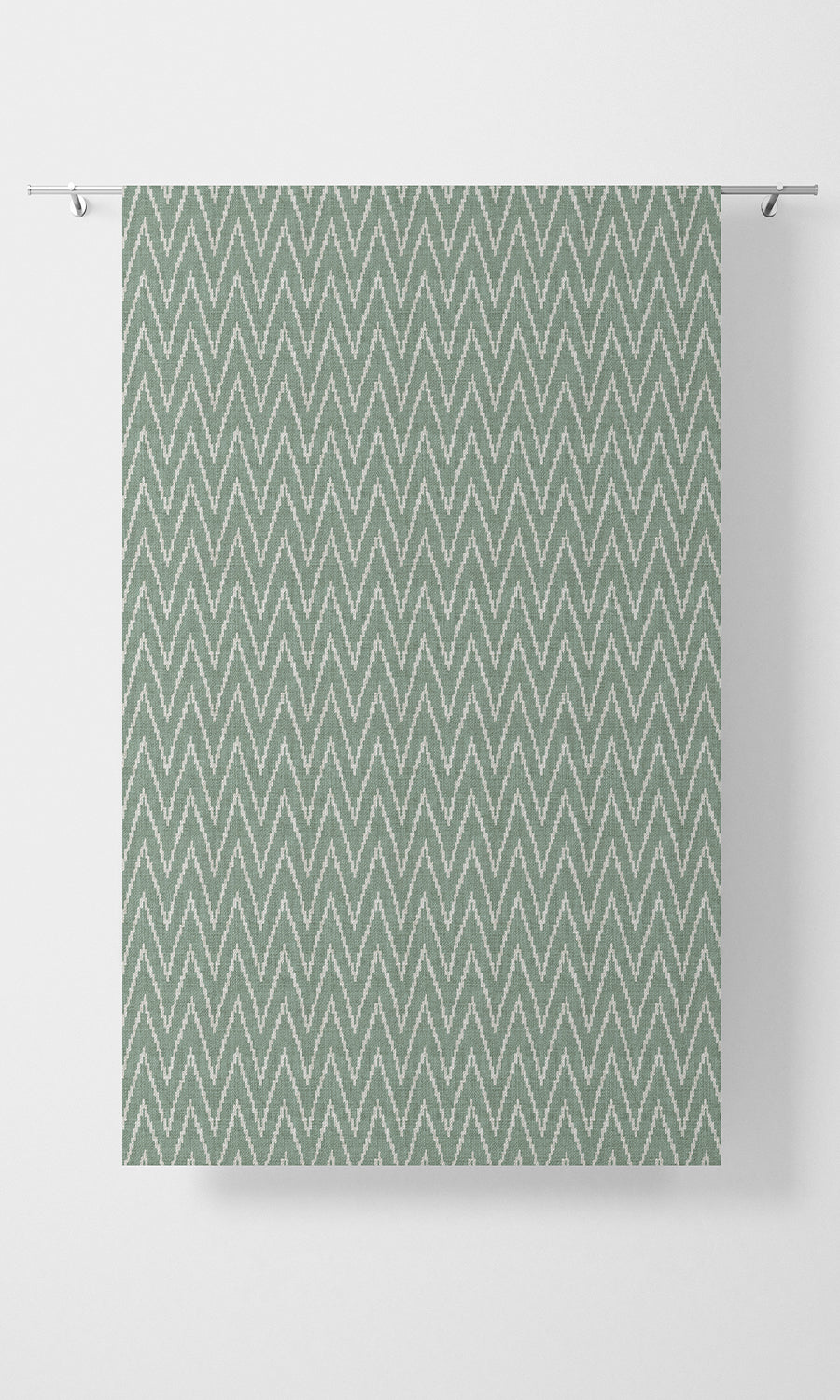 Chevron Print Home Textile Fabric Material By the Metre (Duck Egg Blue/ White)