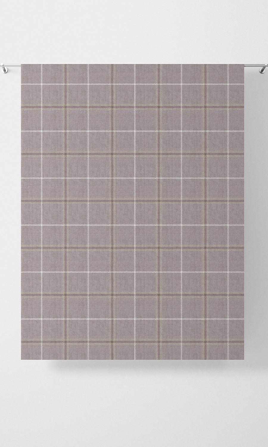 Modern Check Patterned Fabric Material By the Metre (Lavender)