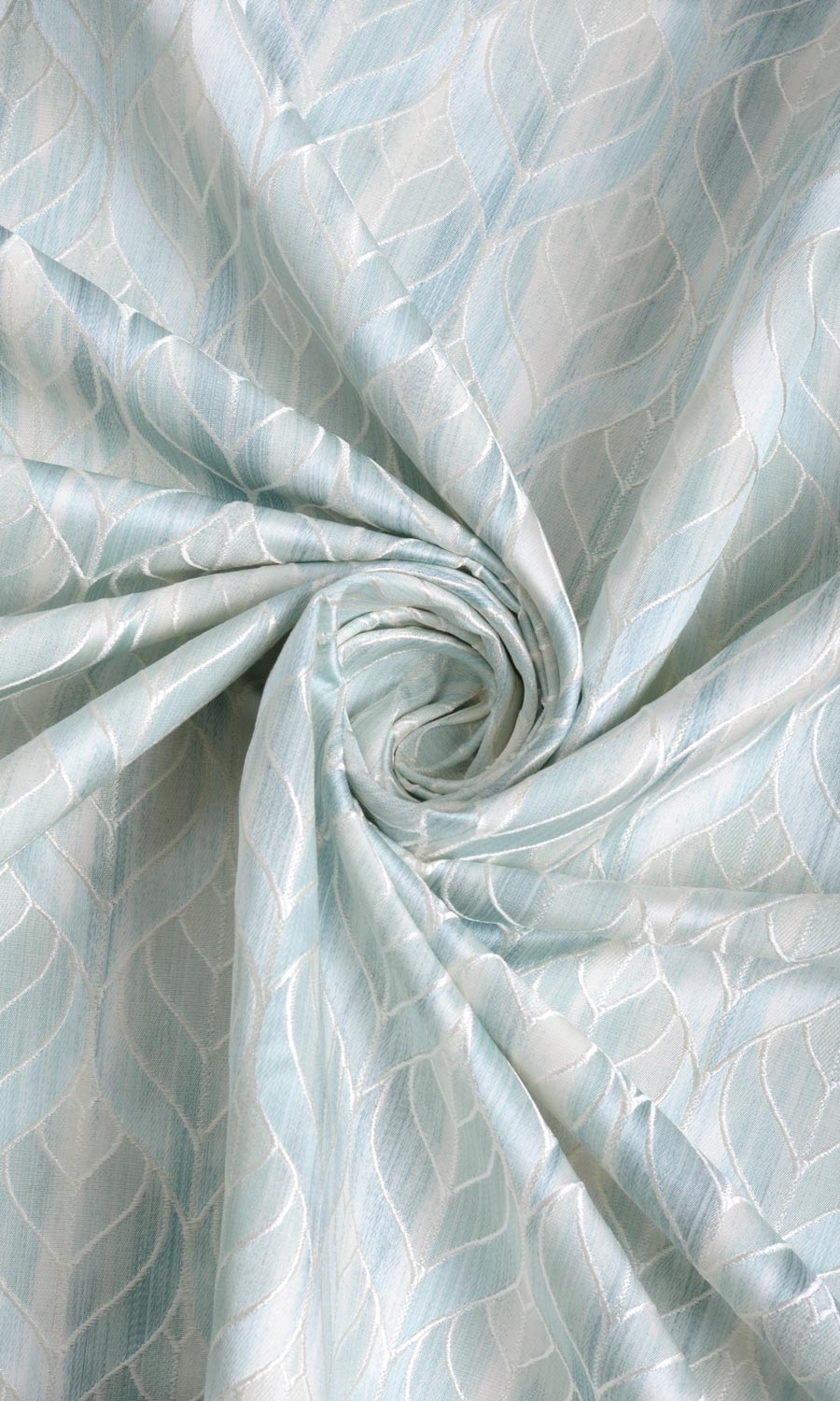 Petal Patterned Home Textile Fabric Material Sample (Pale Aqua Blue)