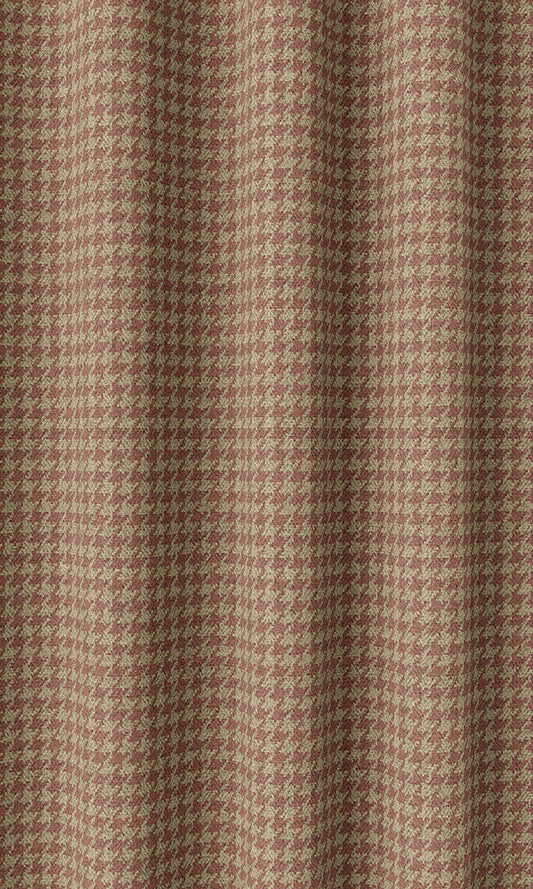 Houndstooth Drapes (Coral Pink/ Beige/ Orange)