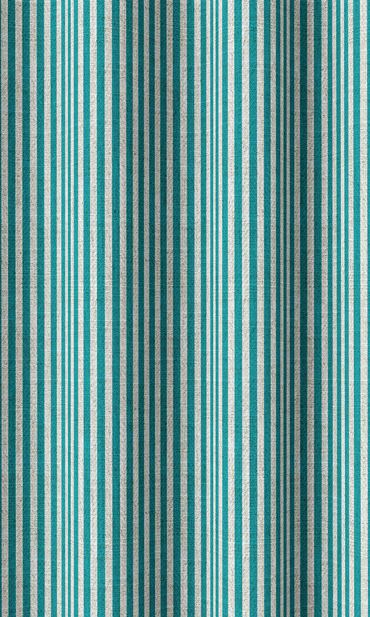 Striped Print Drapes (Pacific Blue)