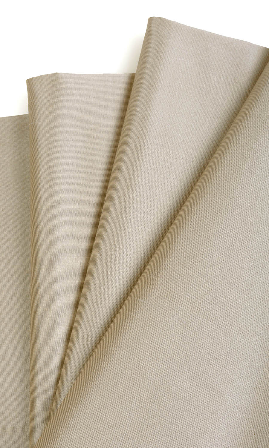 Shantung Silk Window Treatments Fabric By the Metre (Ecru/ Tan Brown)