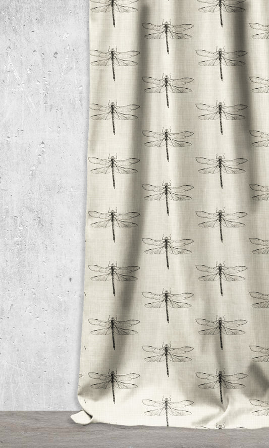Dragonfly Print Curtains