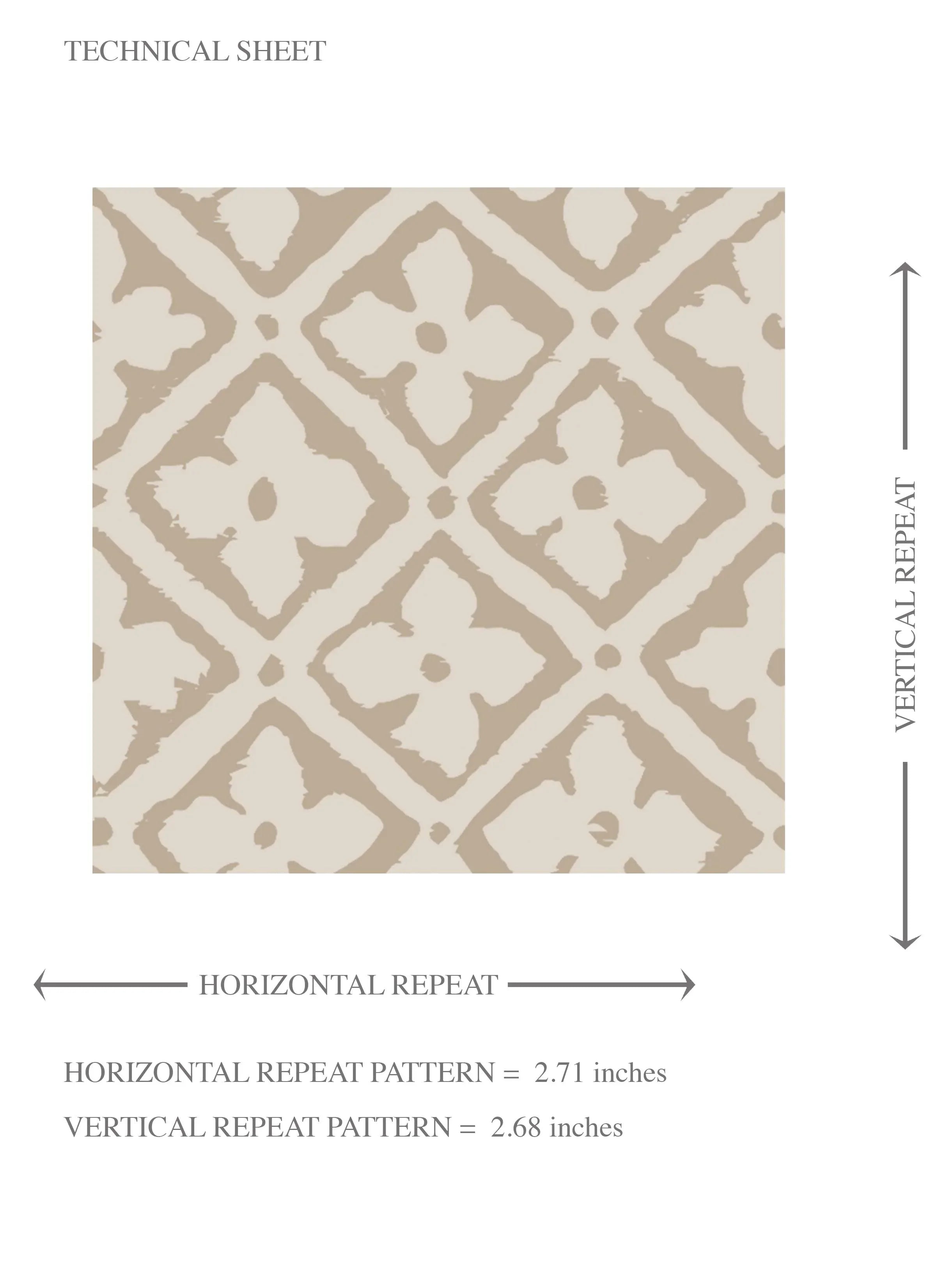 Neutral Small Floral Lattice/ Geometric Micro-Print Kids Room Wallpaper (Beige/ Brown/ Warm Gray)