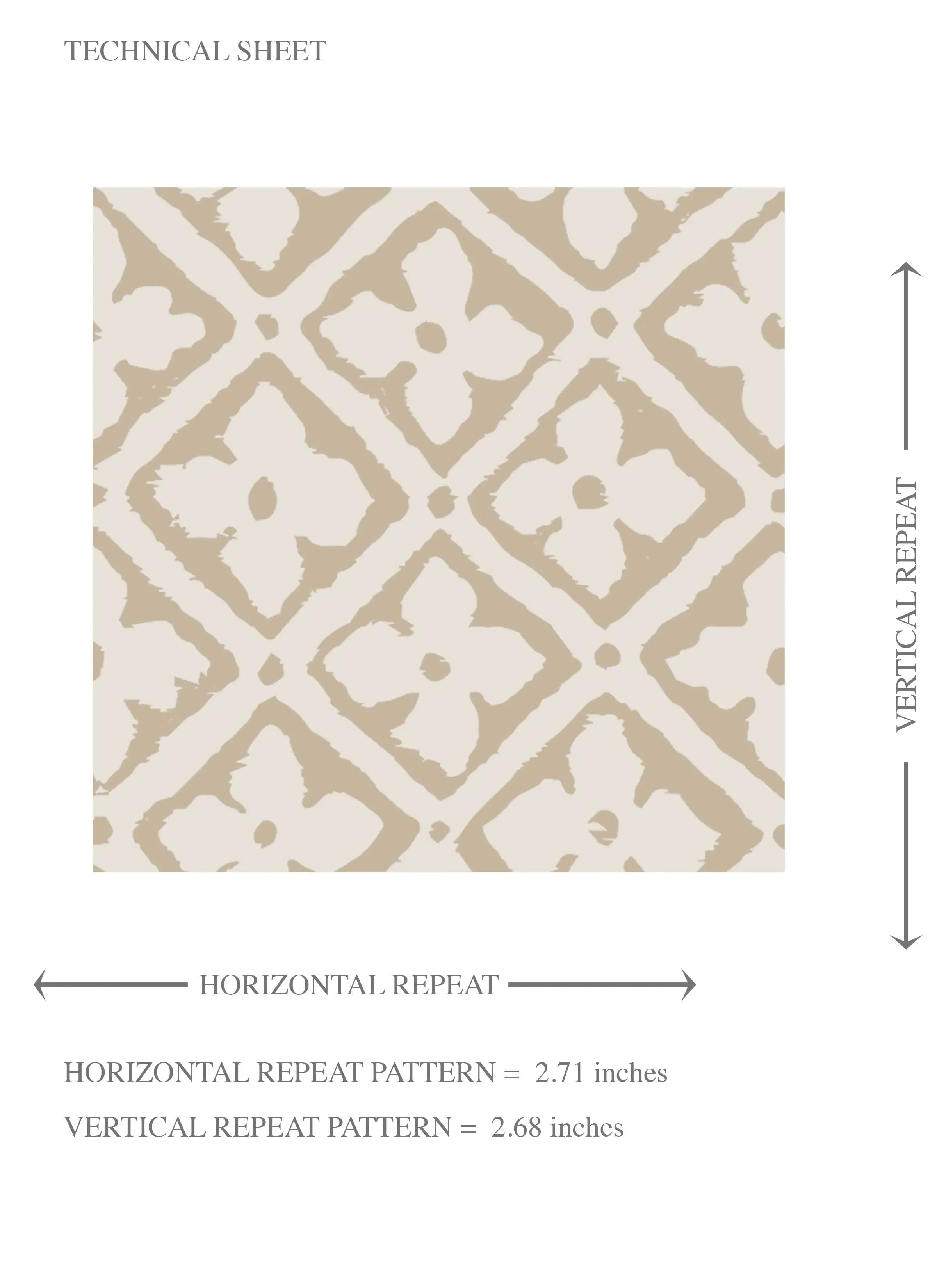 Neutral Small Floral Lattice/ Geometric Micro-Print Kids Room Wallpaper Sample (Beige/ Soft Taupe/ Greige)