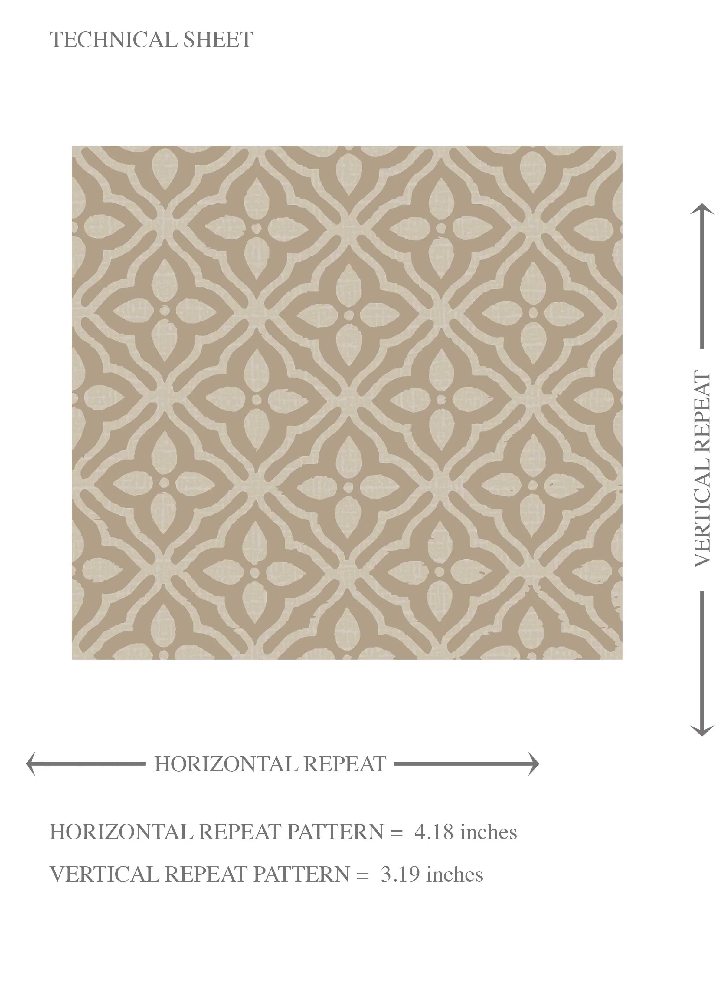 Neutral Small Floral Lattice/ Geometric Micro-Print Kids Room Wallpaper (Beige/ Tan Brown)