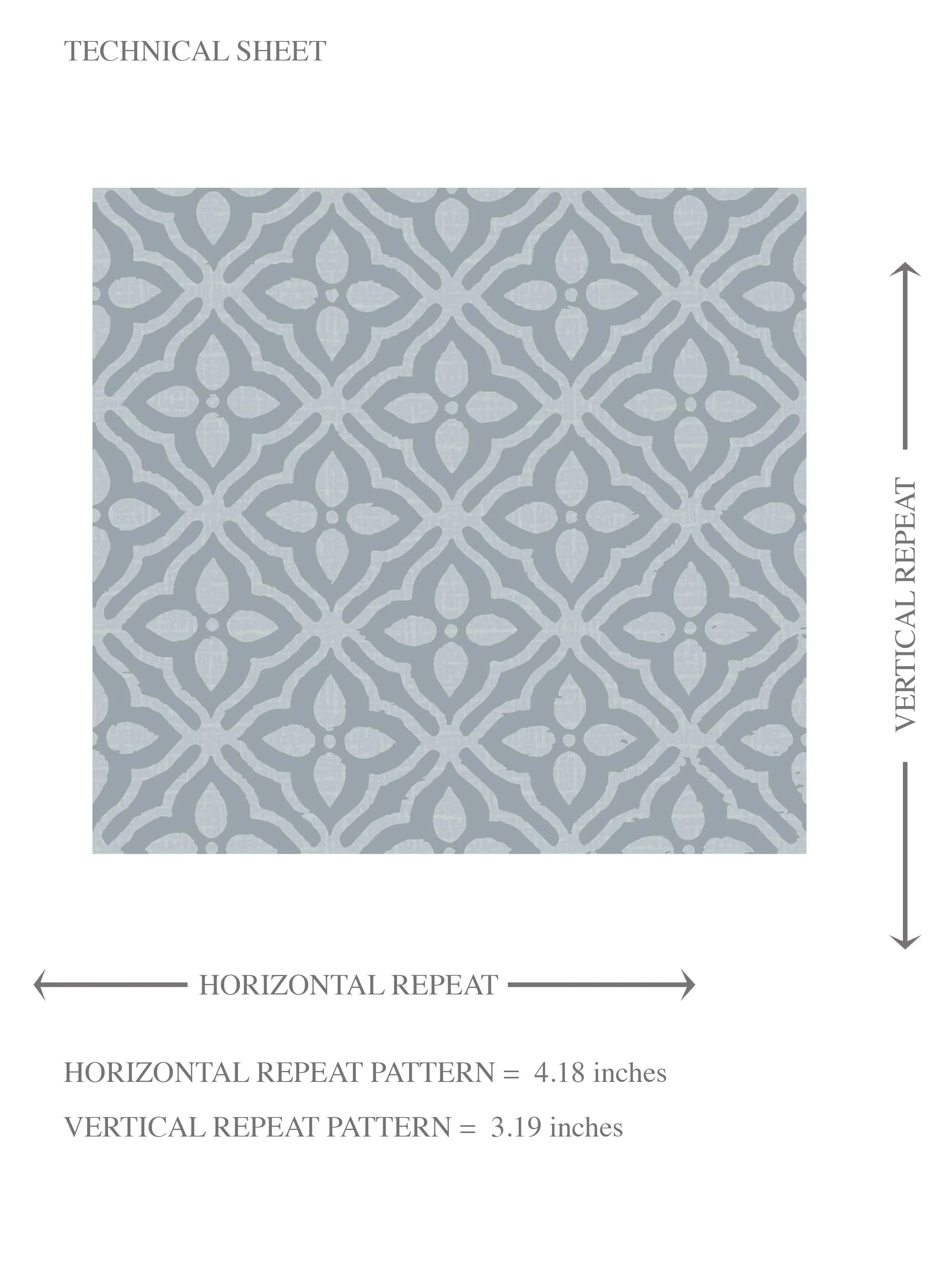 Small Floral Lattice/ Geometric Textured Kids Room Wallpaper Sample (Slate Blue/ Gray)