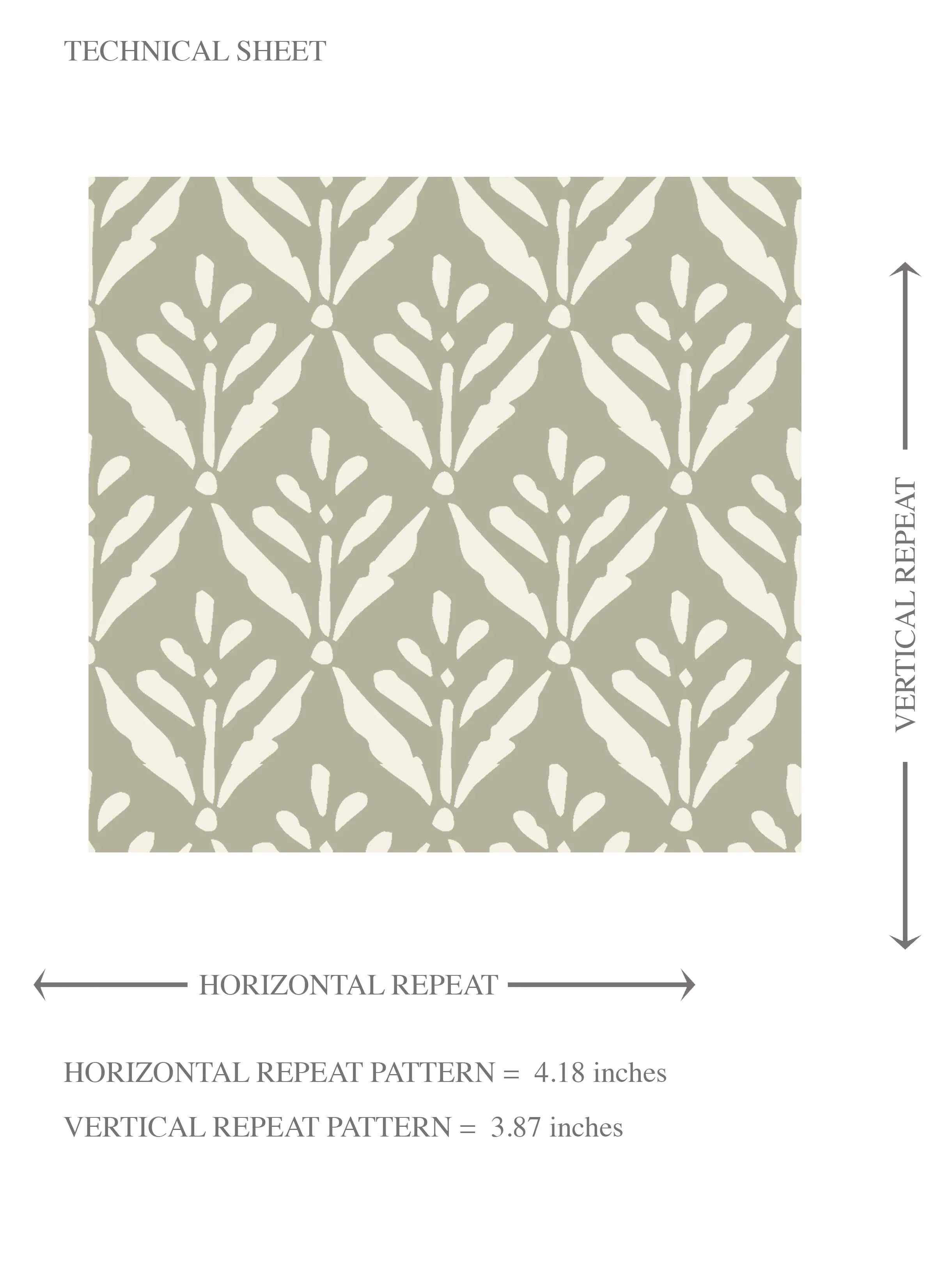 Small Floral Lattice/ Leaf Textured Kids Room Wallpaper Sample (Olive Green/ Off-White)