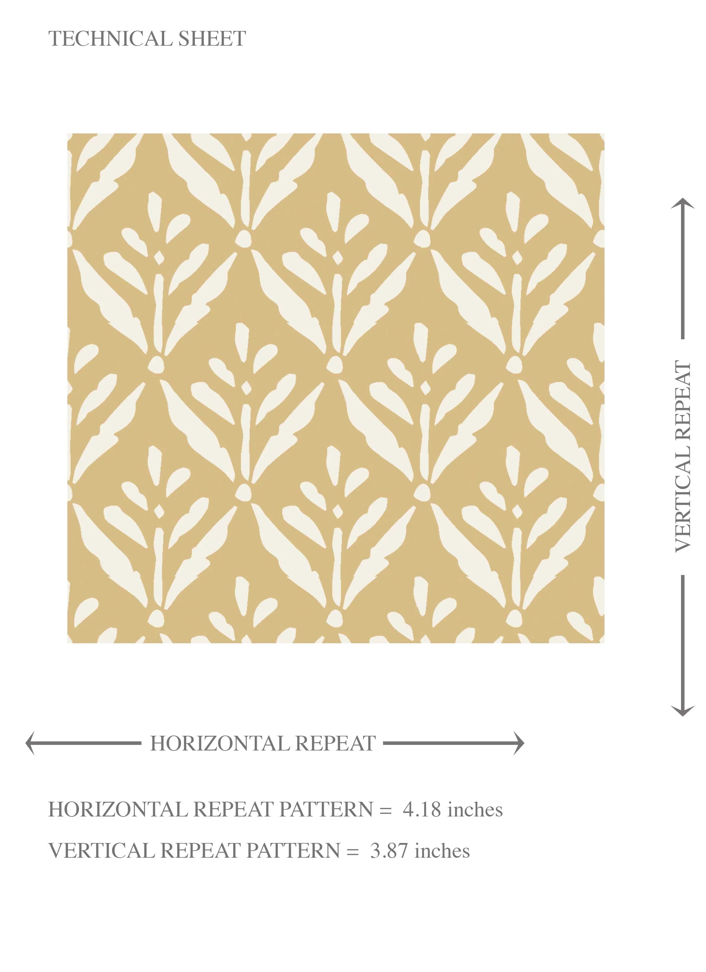Small Floral Lattice/ Leaf Textured Kids Room Wallpaper Sample (Yellow/ Off-White)