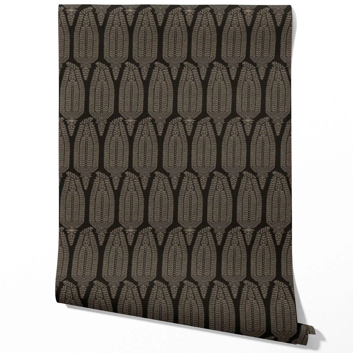 Neutral Paisley Floral Kitchen Wallpaper (Black/ Beige)