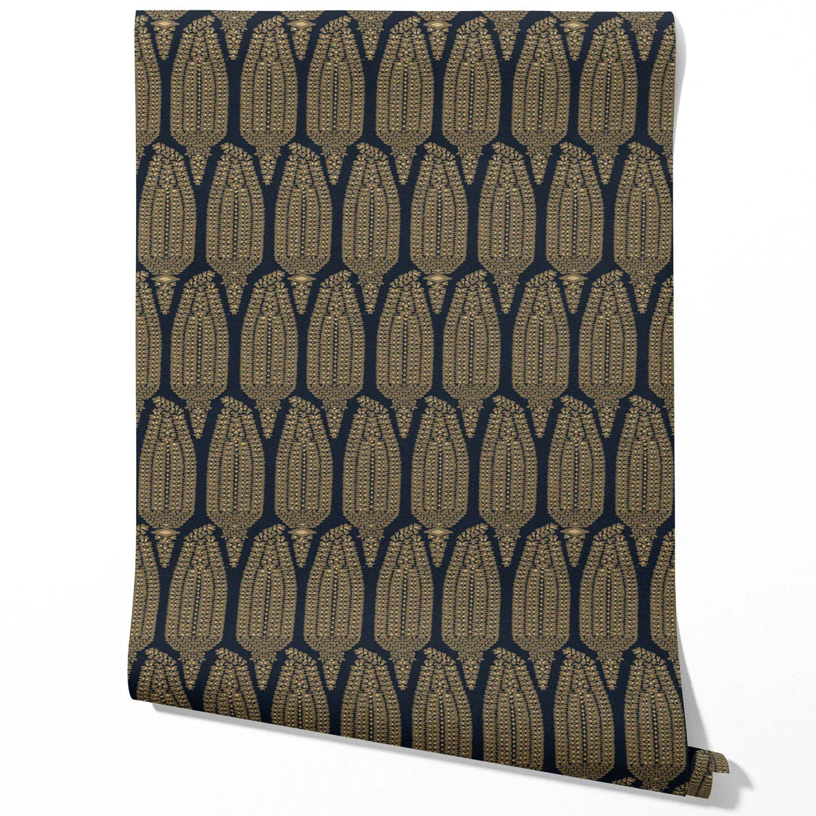 Paisley Floral Kitchen Wallpaper (Charcoal Black/ Brown Beige)