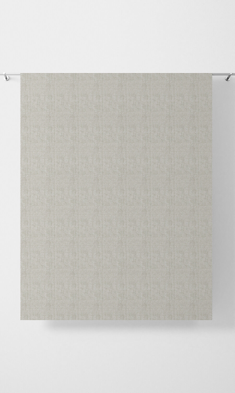 Herringbone Textured Fabric Material By the Metre (Grey)