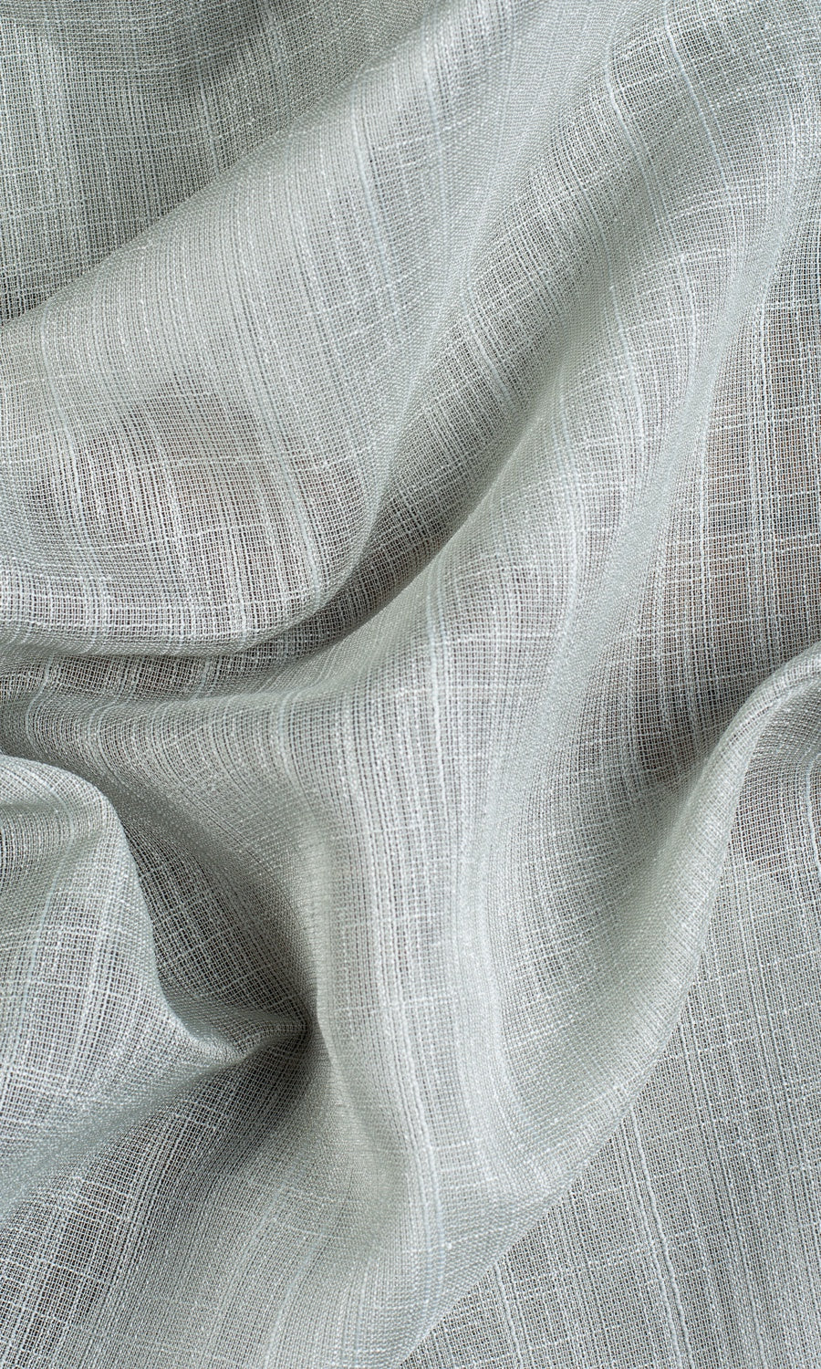 Textured Sheer Window Treatments Fabric Sample (Ice Grey-Blue)