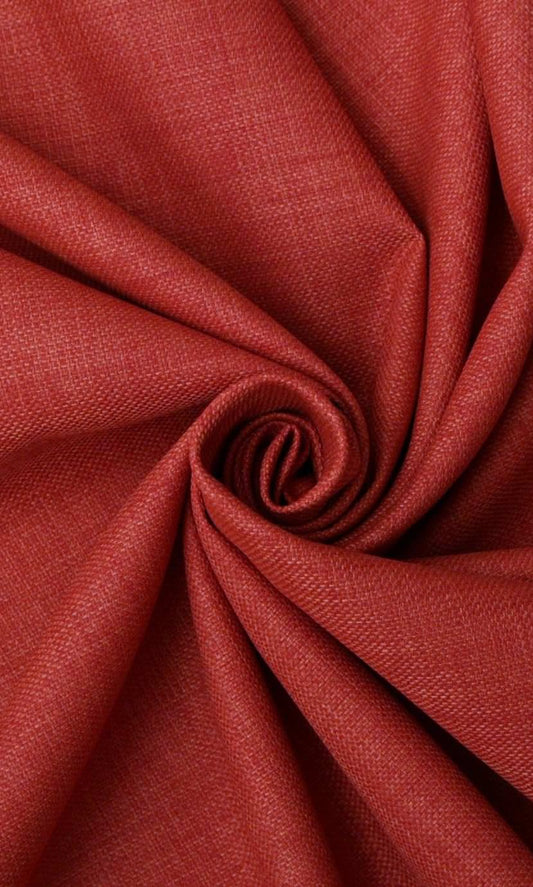Red Linen Curtains Image