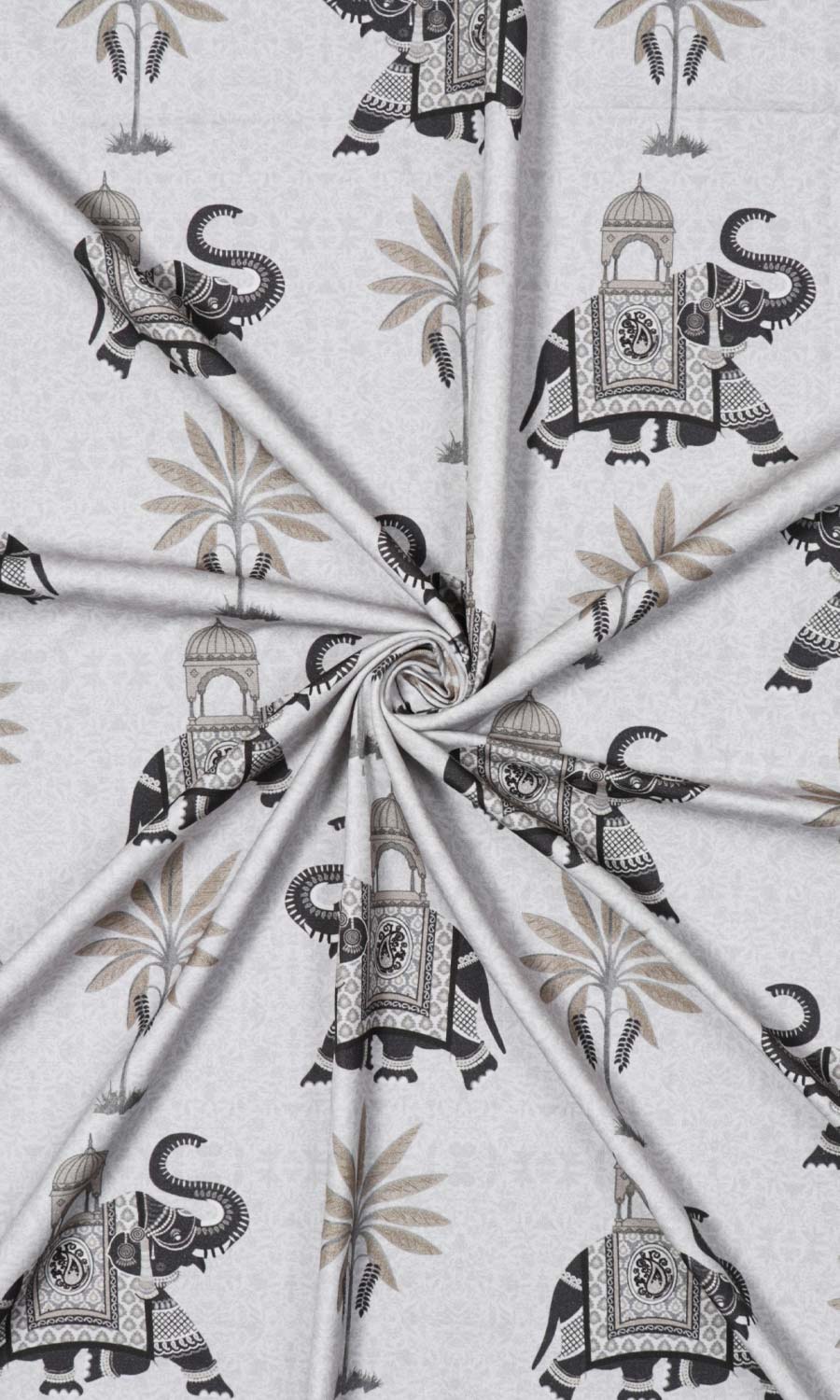 Cotton Printed Home Textile Fabric Material By the Metre (Grey)