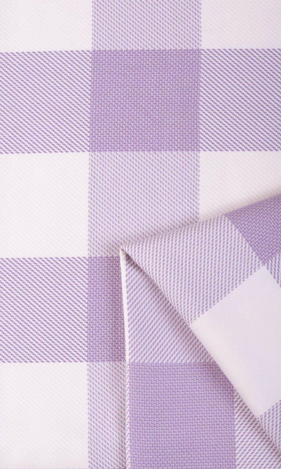 Buffalo Plaid Window Treatments Fabric By the Metre (Pale Purple/ White)