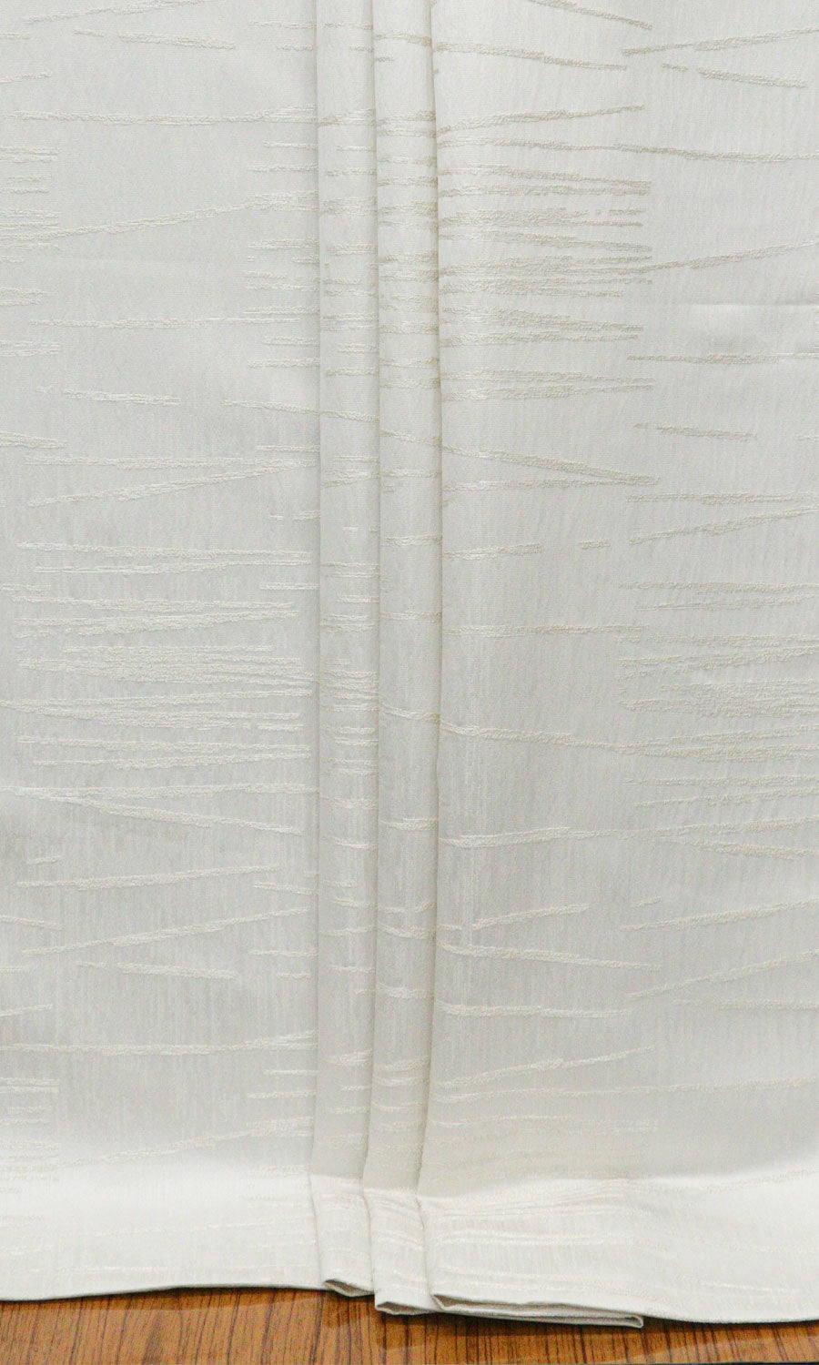 Abstract Print Home Textile Fabric Material Sample (White/ Ivory)