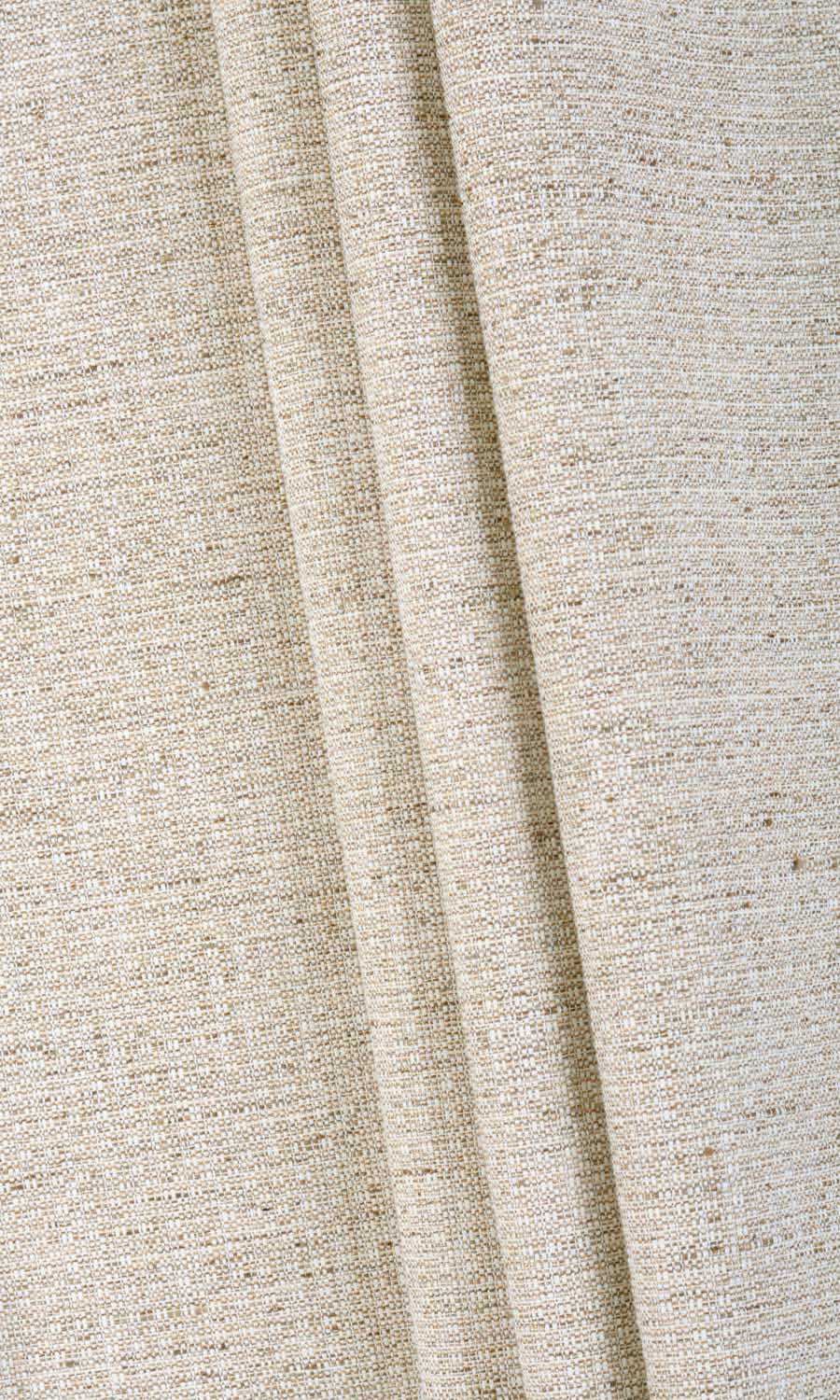 Textured Poly-Cotton Home Textile Fabric Material Sample (Beige/ Cream)