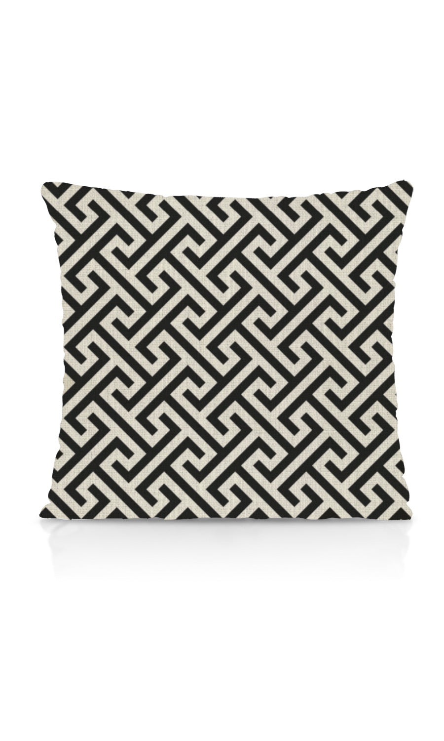 Geometrical Print Home Textile Fabric Material By the Metre (Black/ Ivory)
