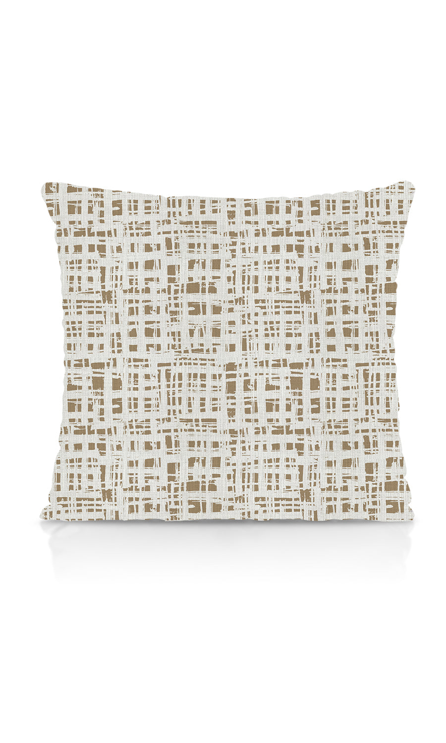 Abstract Print Home Textile Fabric Material Sample (White/ Pale Brown)