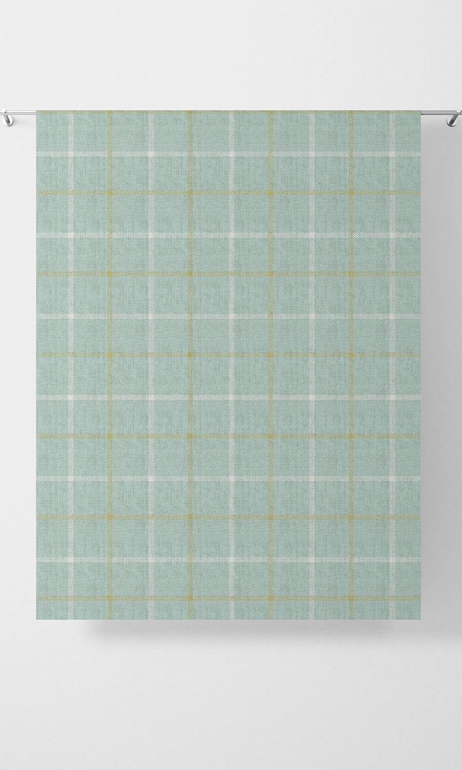 Check Patterned Fabric Material By the Metre (Aqua Blue)