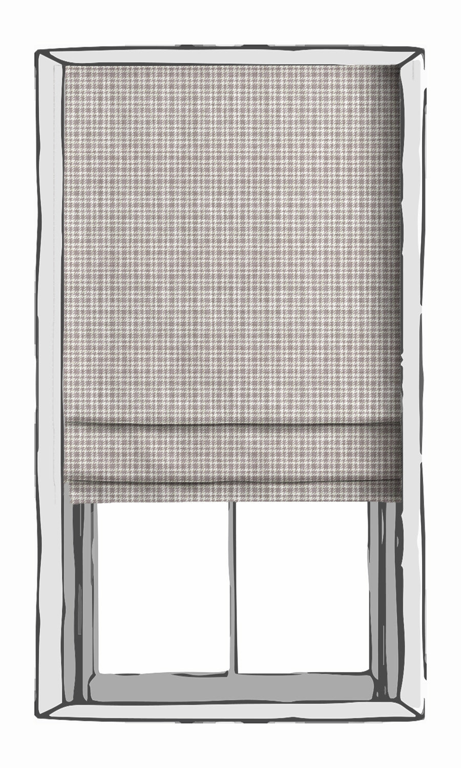 Modern Check Patterned Window Treatments Fabric Sample (Mauve)
