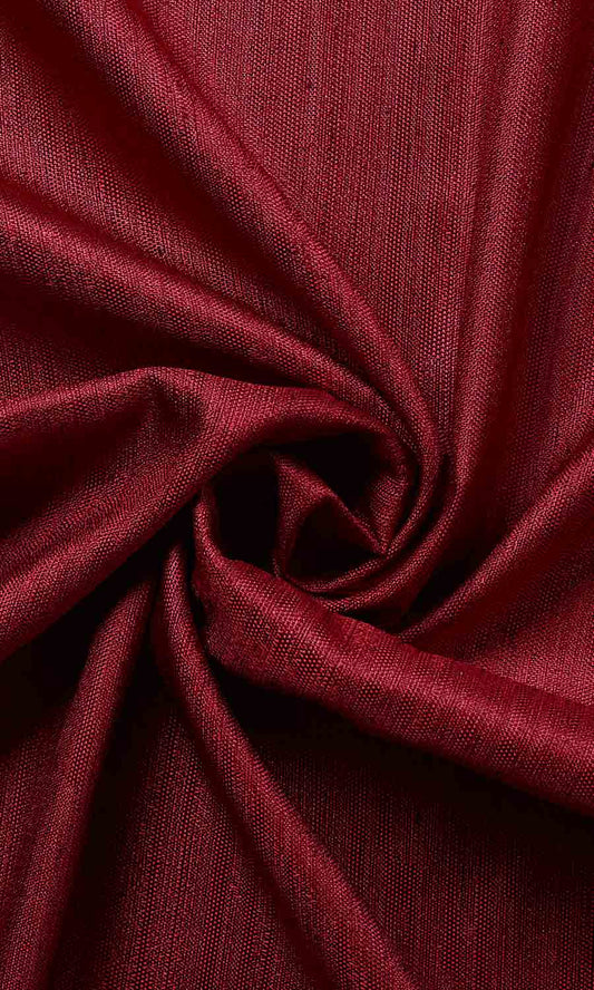 Faux Silk Curtain Panels (Red)