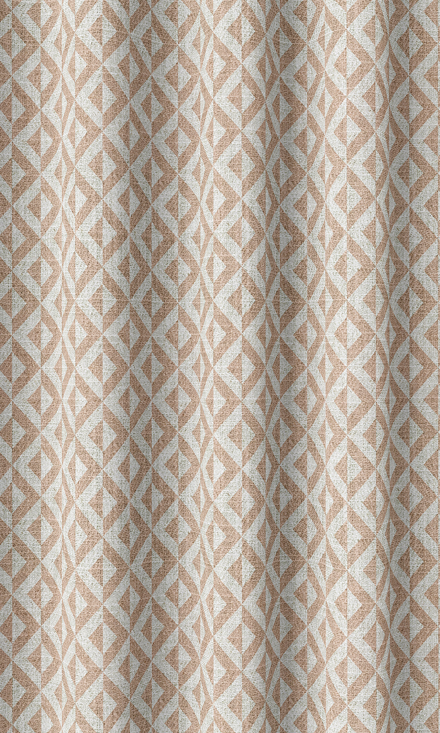 Geometric Print Home Décor Fabric Sample (Blush Pink/ White)