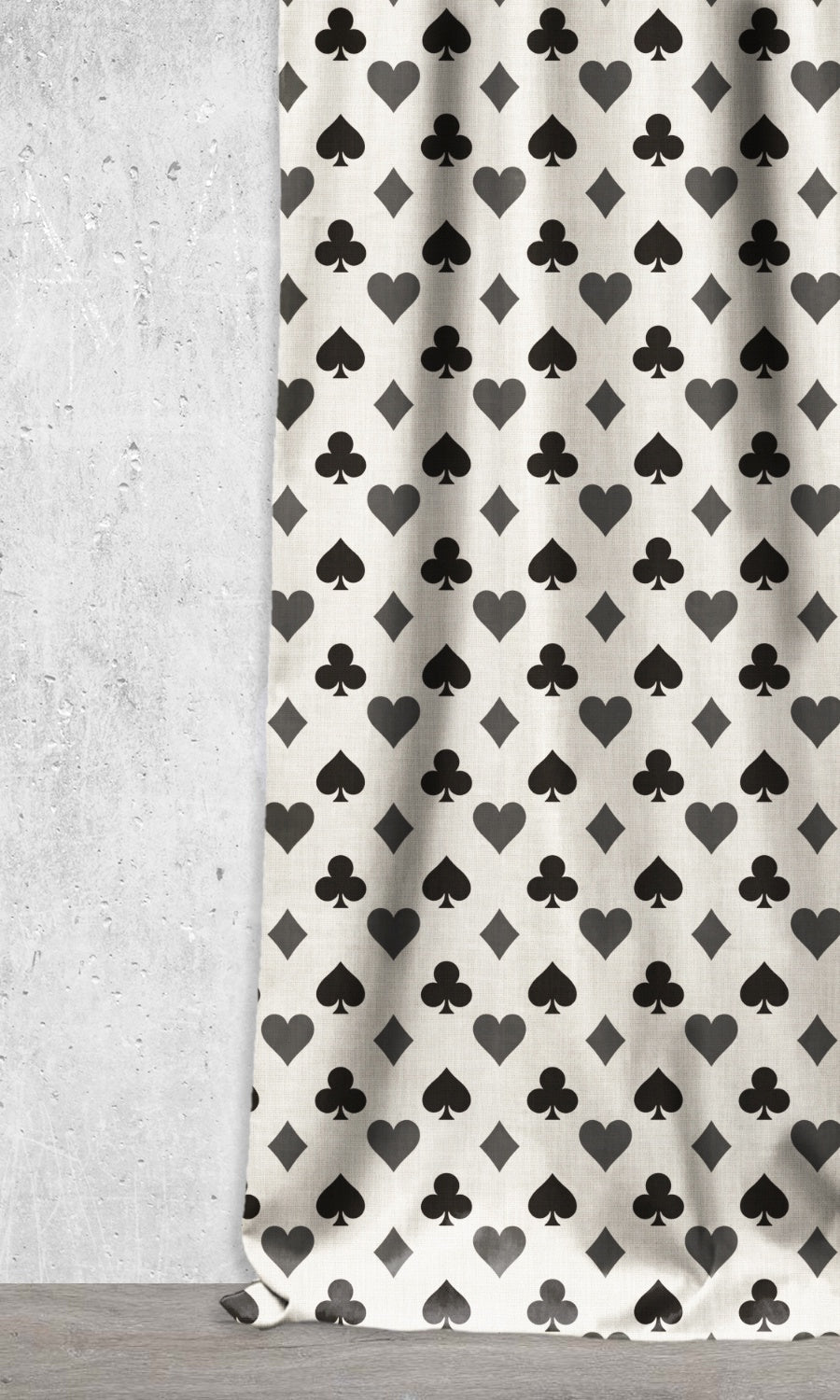 Modern Geo Print Home Décor Fabric By the Metre (Black/ Milky White)
