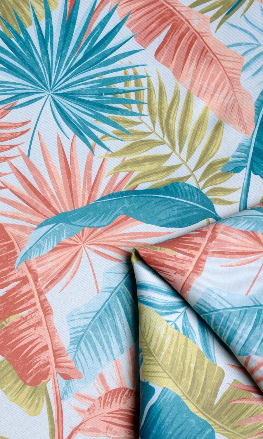 Botanical Floral Fabric Material By the Metre (Red/ Blue/ Green)