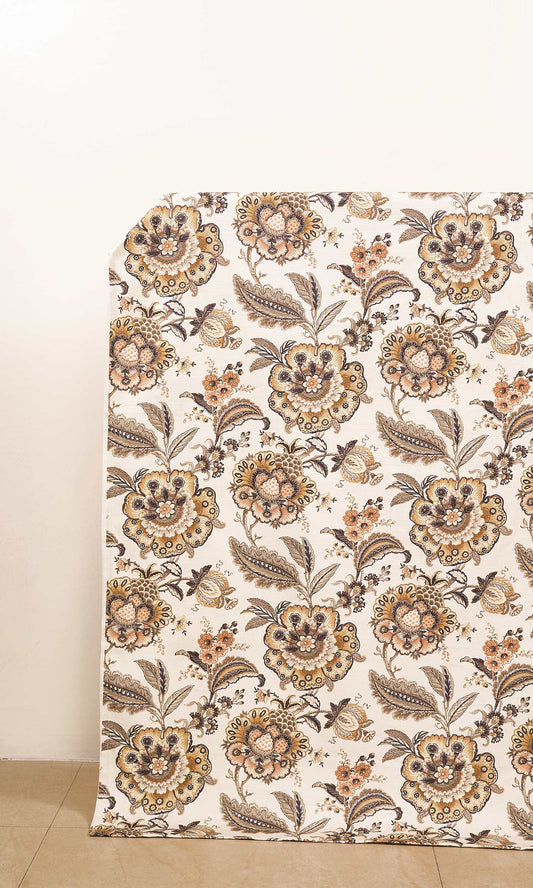 Printed Home Décor Fabric Sample (Beige/ Gray/ Cream)