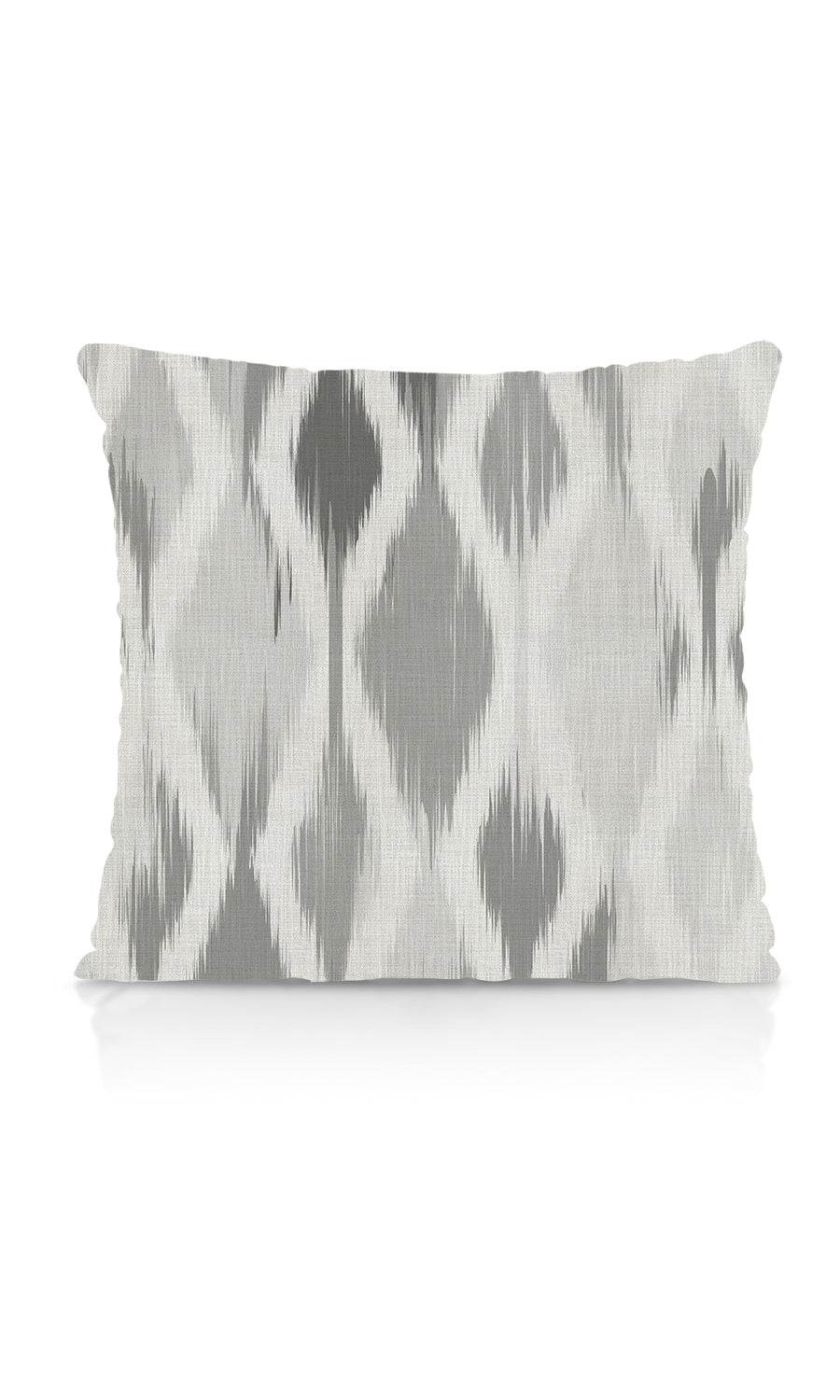 Ikat-Style Home Textile Fabric Material Sample (Eggshell White/ Pewter Grey)