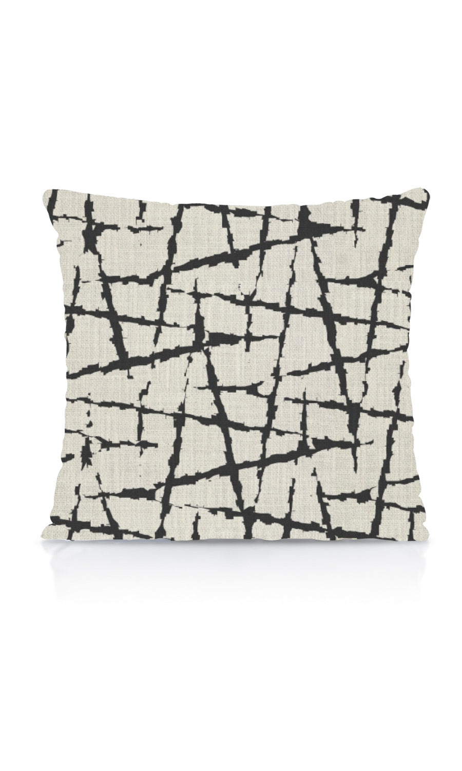Modern Geo Print Home Textile Fabric Material Sample (Black/ Ivory)