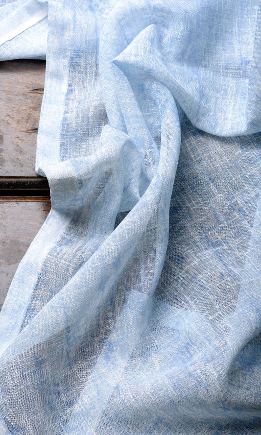 Sheer Curtain Panels (Blue)