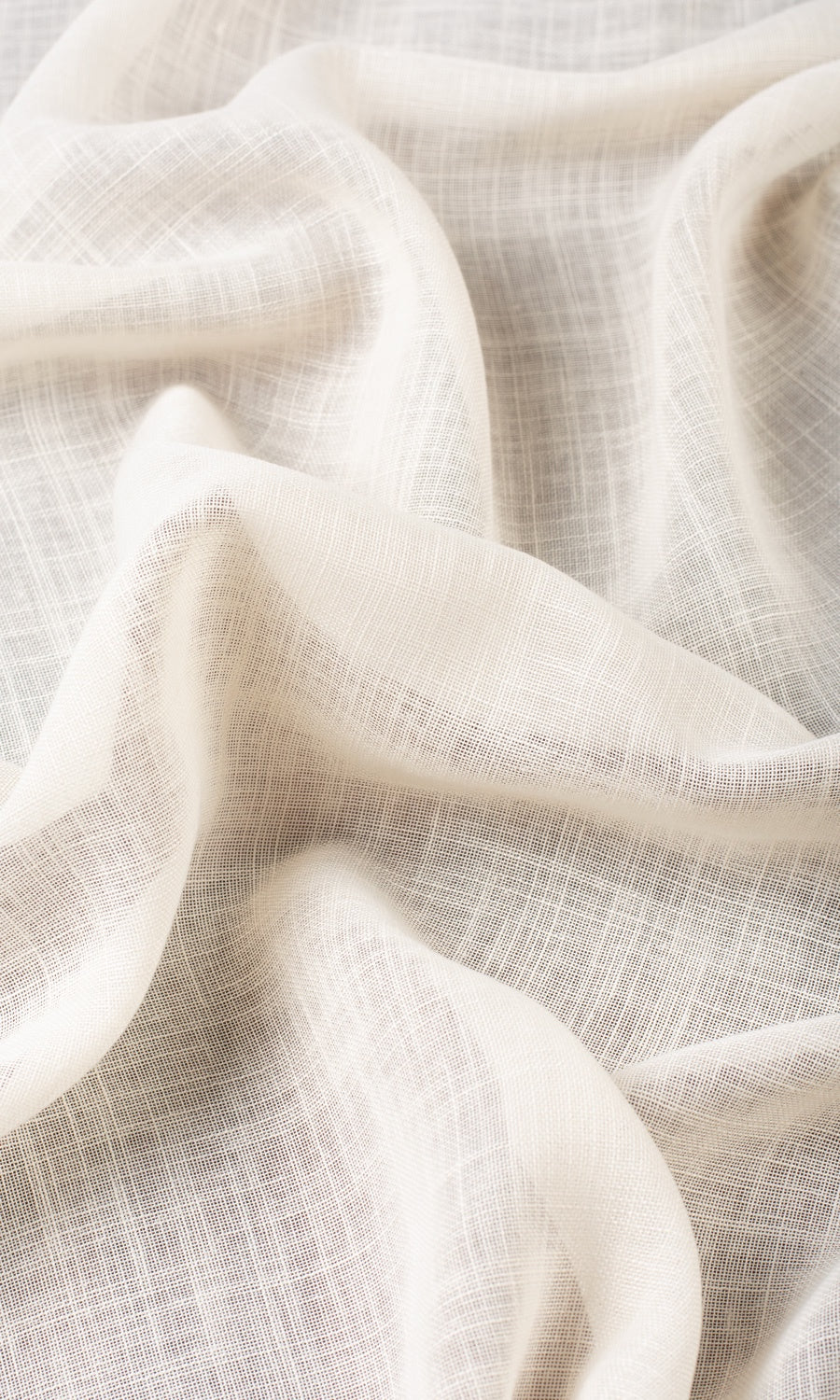 Plain Sheer Home Textile Fabric Material By the Metre (Ivory/ Pale Beige)