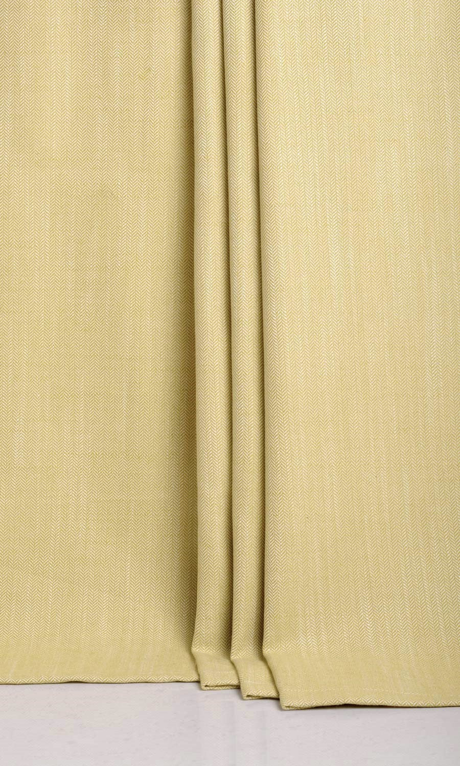 Herringbone Textured Home Textile Fabric Material By the Metre (Yellow)