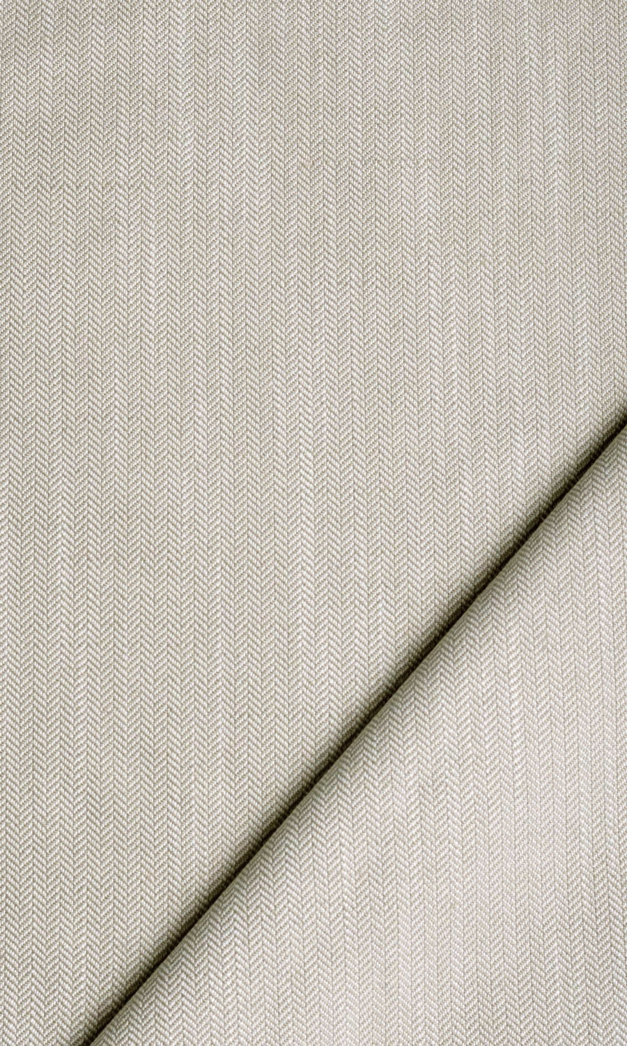 Herringbone Textured Fabric Material By the Metre (Soft Gray)