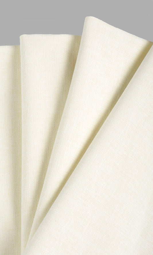 Linen Texture Curtains (Ivory)
