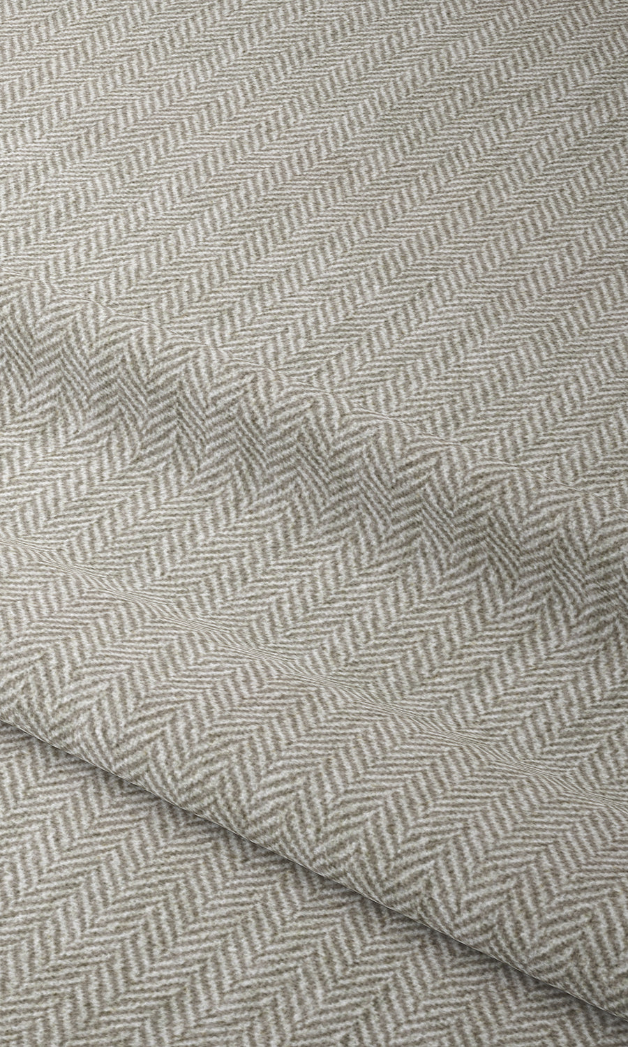 Herringbone Print Window Treatments Fabric By the Metre (Grey/ White)