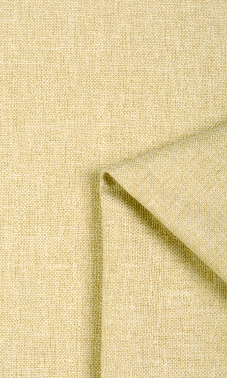 Linen Blend Fabric By the Metre for Curtains & Drapes (Pale Yellow)