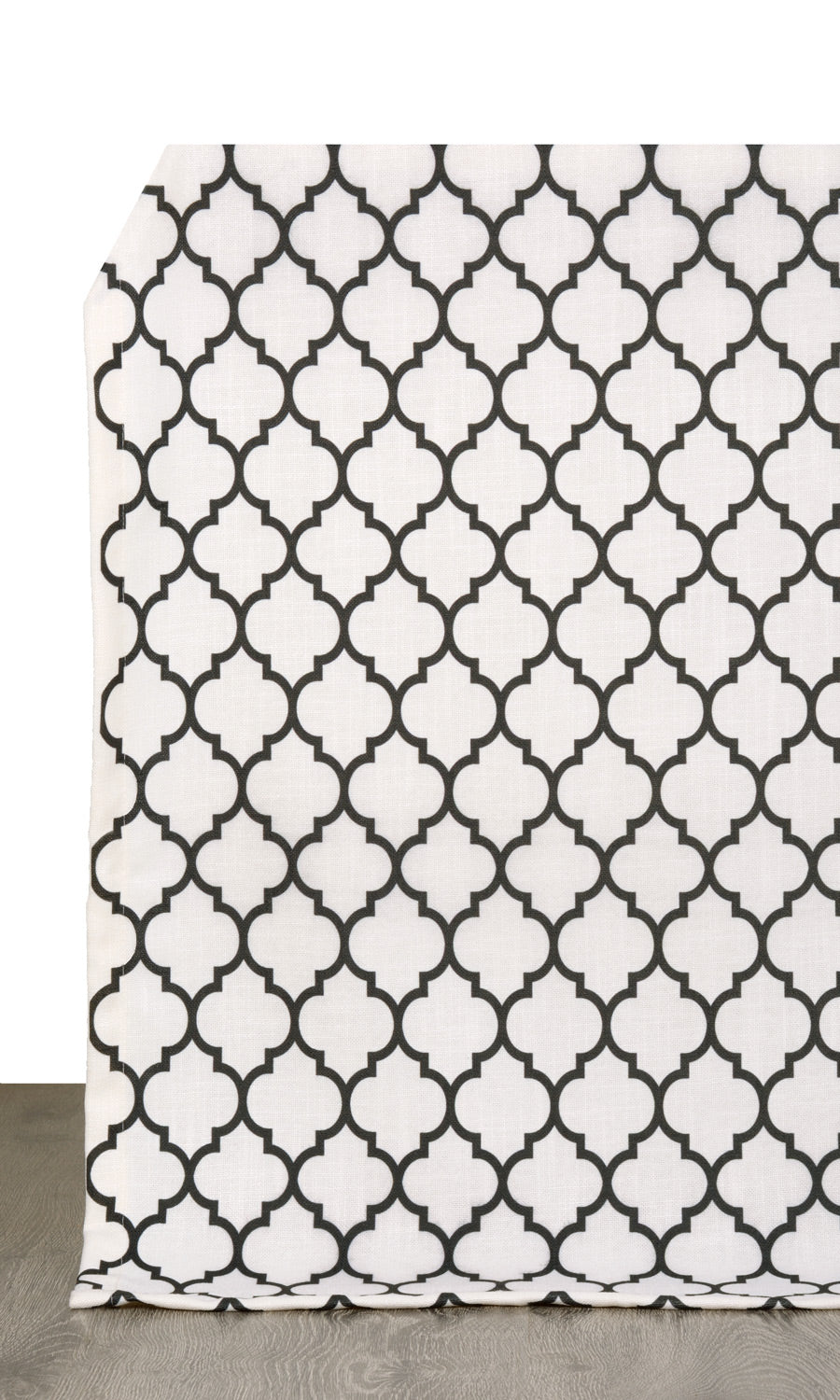 Moroccan Tiled Window Treatments Fabric By the Metre (Cream/ Black)
