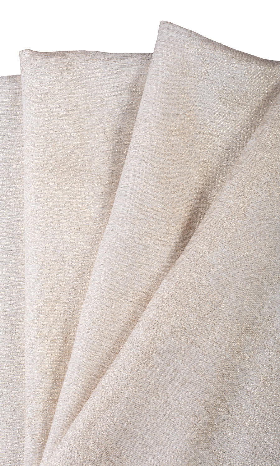 Textured Fabric Material By the Metre (Ivory/ Golden)