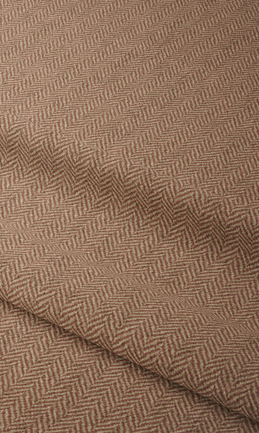 Herringbone Textured Home Textile Fabric Material Sample (Orange)