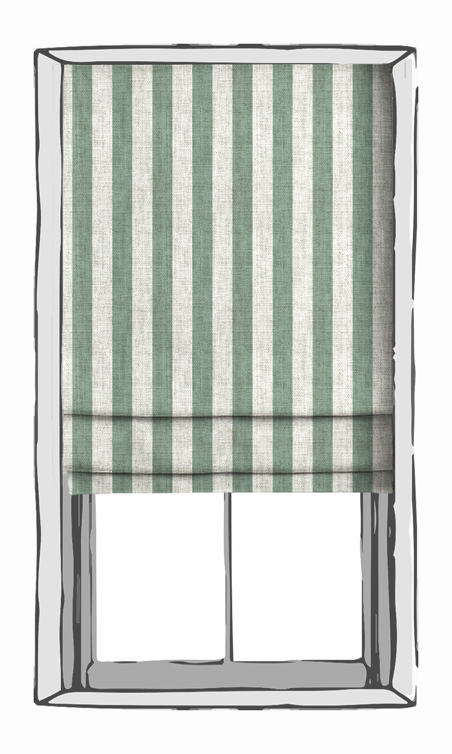 Striped Free Fabric Material Sample (Egg Blue/ White)